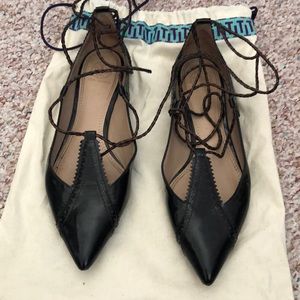 Tory Burch lace up flats